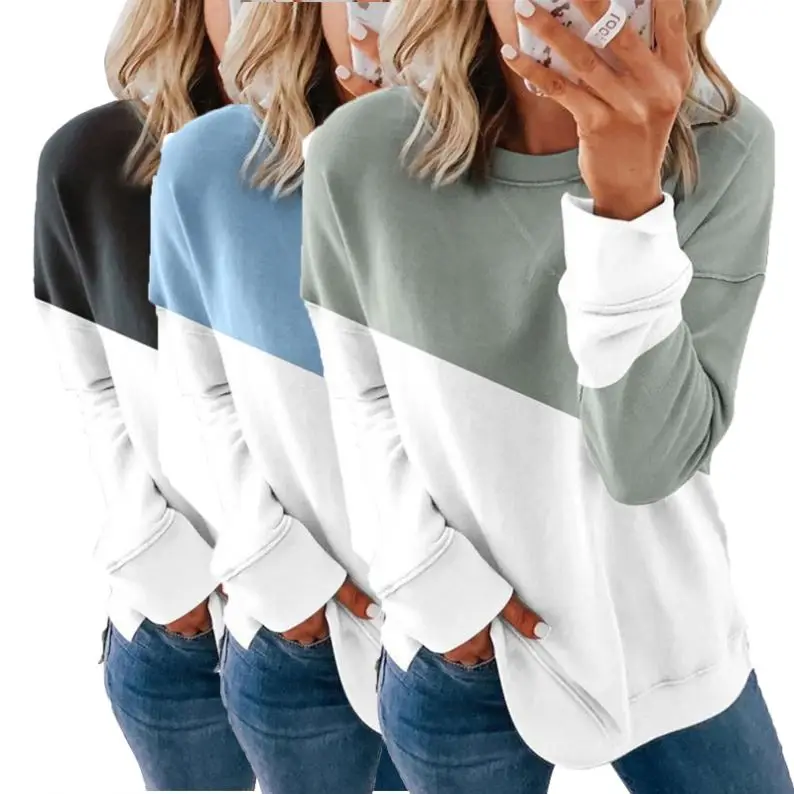 Women's Crew Neck Long Sleeve Color Block Side Split Drop Shoulder Long Line Sweatshirt
Women's Crew Neck Long Sleeve Color Block Side Split Drop Shoulder Long Line Sweatshirt