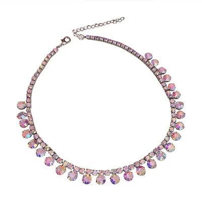 Influencer Temperament Handmade Colorful Diamond Chain Choker Stylish Iced Out Crystal Rhinestone Tennis Chain Necklace
Influencer Temperament Handmade Colorful Diamond Chain Choker Stylish Iced Out Crystal Rhinestone Tennis Chain Necklace