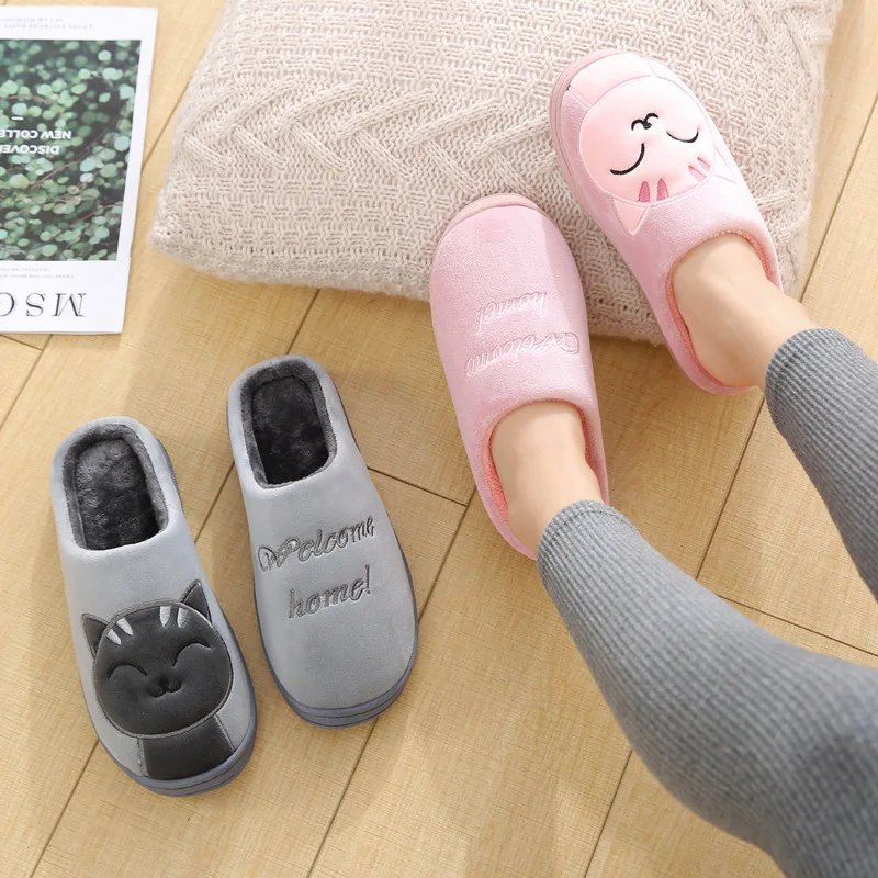 Wholesale winter cartoon couple slippers home fur slippers female cute animal pattern indoor warm cotton slippers, As shown
Wholesale winter cartoon couple slippers home fur slippers female cute animal pattern indoor warm cotton slippers, As shown