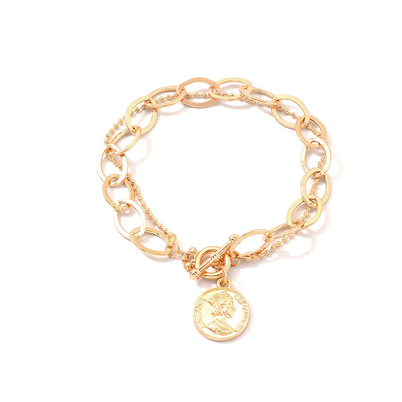 2021 Factory sells fashionable jewelry wholesale Coin Charm Rolo Link Chain Bracelet for Women, Gold
2021 Factory sells fashionable jewelry wholesale Coin Charm Rolo Link Chain Bracelet for Women, Gold