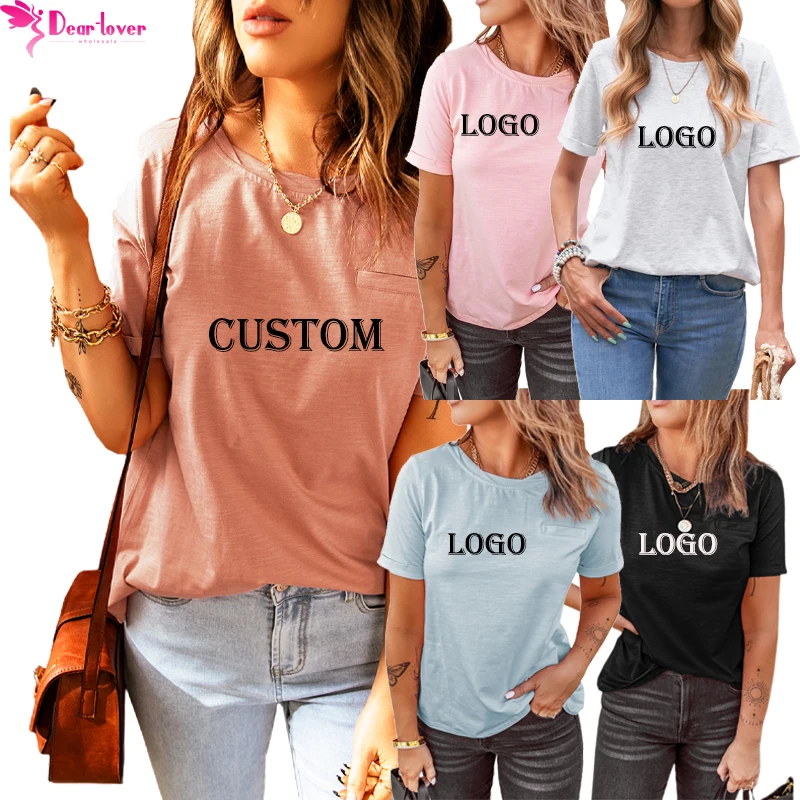 2022 New Trendy Casual Tee Custom Solid Color Women Tops Short Sleeve Plain Custom T Shirt With Front Pocket
2022 New Trendy Casual Tee Custom Solid Color Women Tops Short Sleeve Plain Custom T Shirt With Front Pocket