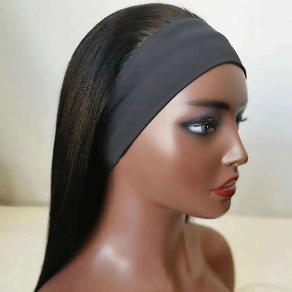Straight natural color 100% human hair headband wig no lace wig for women machine made cheap wig
Straight natural color 100% human hair headband wig no lace wig for women machine made cheap wig
