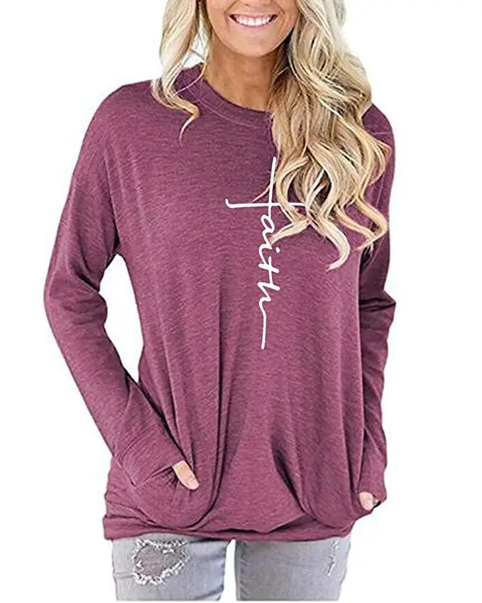 Hot Sale In Autumn and Winter Women's Sweaters Round Neck Pocket Long Sleeve T-shirt
Hot Sale In Autumn and Winter Women's Sweaters Round Neck Pocket Long Sleeve T-shirt