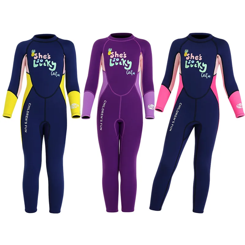 Kids Wetsuits Girls 2.5mm Neoprene Thermal Long Sleeve Swimsuit Full Diving Suit for Swimming Surfing Water Sports M3052
Kids Wetsuits Girls 2.5mm Neoprene Thermal Long Sleeve Swimsuit Full Diving Suit for Swimming Surfing Water Sports M3052