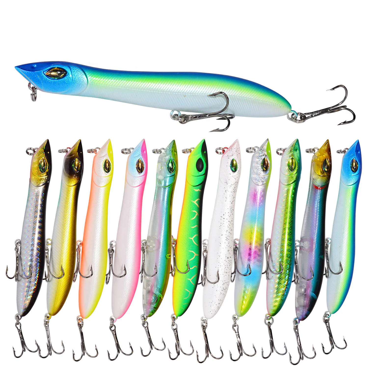 

Hard Lure 106mm 10g Fishing Lure Snake Head Popper Bait Plastic Baits Lure Fishing Peche Iscas Artificial Para Pesca Fodder, 13colors