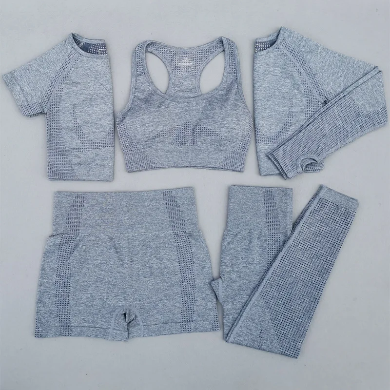 Hot Selling Fall Winter Lady Solid Color 5 Pieces Weight Track Women Leisure Sports Suit 
Hot Selling Fall Winter Lady Solid Color 5 Pieces Weight Track Women Leisure Sports Suit