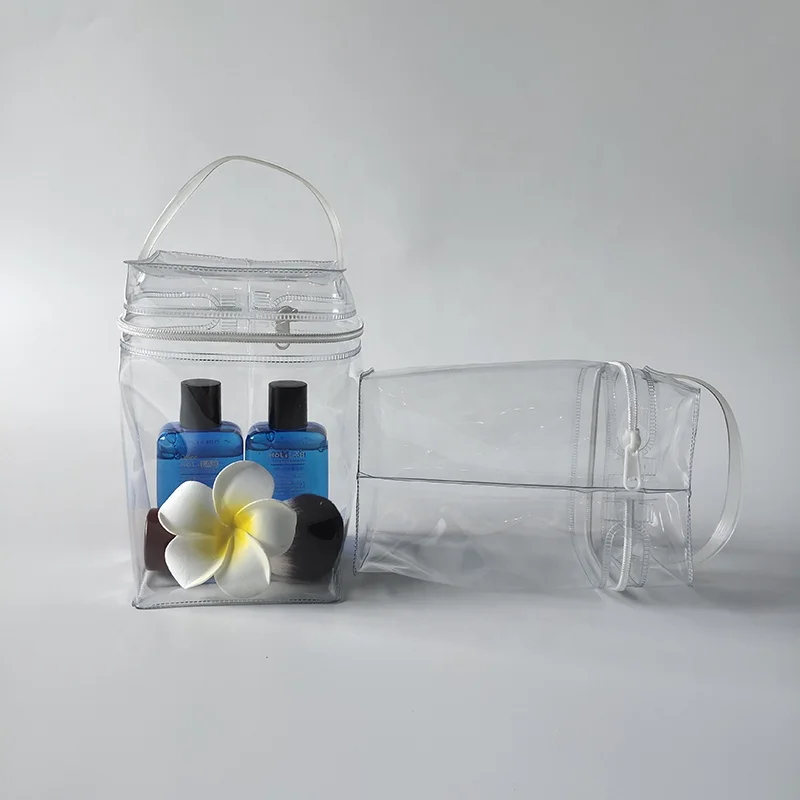 Stand up waterproof round packing/storaging case zipper pvc clear bag transparent cosmetic clear makeup bags with handle, Transparent/customized
Stand up waterproof round packing/storaging case zipper pvc clear bag transparent cosmetic clear makeup bags with handle, Transparent/customized