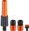 1/2'' 4pcs plastic repair joints Integration spray nozzle starter set HIGH PRESSURE GARDEN HOSE NOZZLE SET