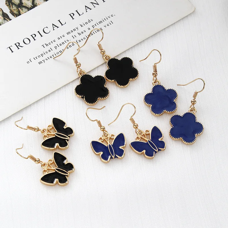 Weihao Hot Sale Women's Flannel Wild Personality Blue Butterfly Earrings Five-pointed Star Earrings, As picture show
Weihao Hot Sale Women's Flannel Wild Personality Blue Butterfly Earrings Five-pointed Star Earrings, As picture show