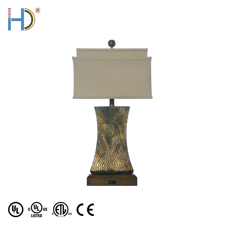 Bedside Hotel Study Bedroom Office Design Decorative Metal Classical Table Lamp