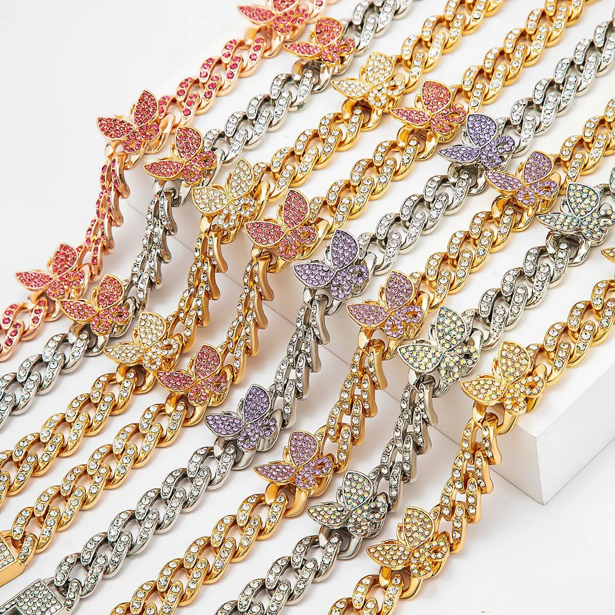 Hips Hop Gold Plated Full Diamond Crystal Butterfly Cuban Chain Ankle Bracelet Rhinestone Miami Cuban Link Butterfly Anklet
Hips Hop Gold Plated Full Diamond Crystal Butterfly Cuban Chain Ankle Bracelet Rhinestone Miami Cuban Link Butterfly Anklet