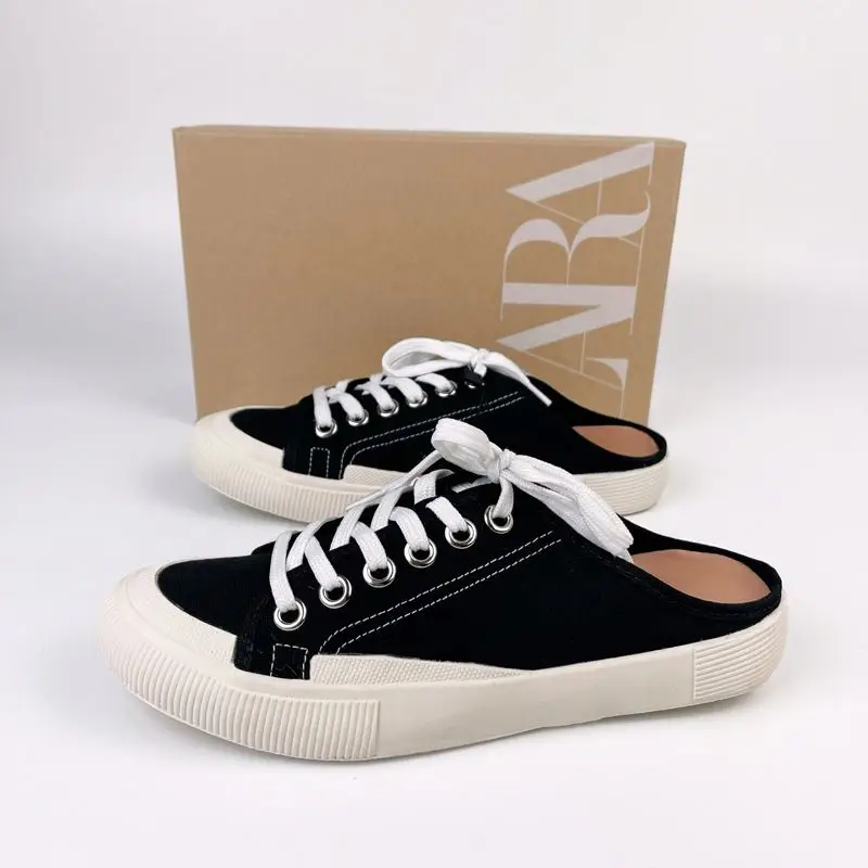 2021 Europe & American high quality women's shoes bandage canvas outer wear casual flat sneakers in stock, Black or customized
2021 Europe & American high quality women's shoes bandage canvas outer wear casual flat sneakers in stock, Black or customized