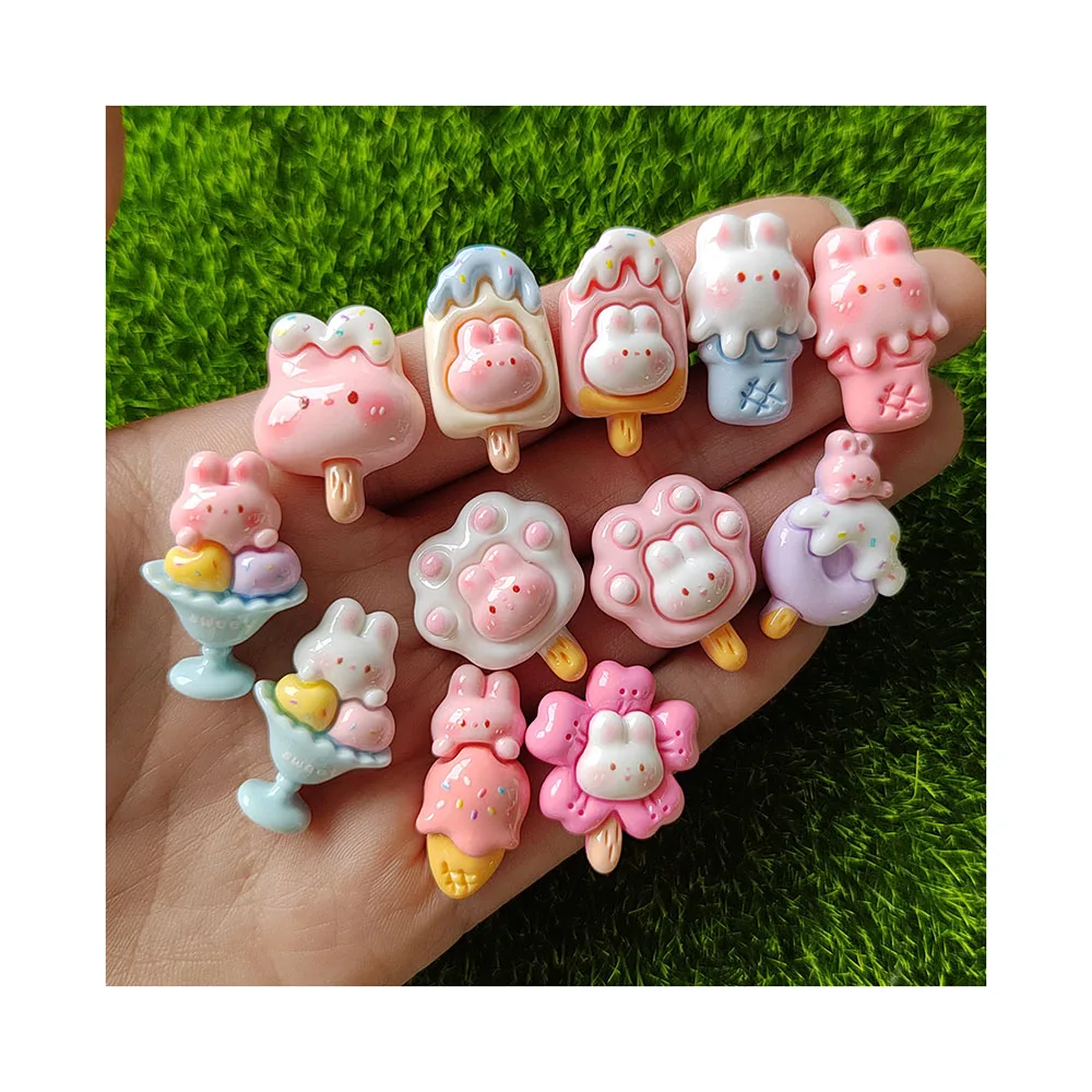 Resin Mini Cartoon Rabbit Popsicle Series Flat Back Manicure Parts Embellishments For Hair Bows Accessories
Resin Mini Cartoon Rabbit Popsicle Series Flat Back Manicure Parts Embellishments For Hair Bows Accessories