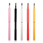 High quality aluminium tube extension-type lip gloss tube with brush applicator lip brush pen for salon