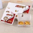 Graphic Customization Egg Box Design 350g Kraft Paper Customized Egg Tart Packaging Box with Recycled Materials