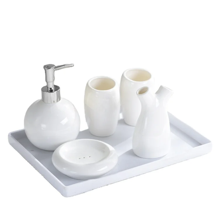 Lanfengye Factory Wholesale Bathroom Set Ceramic Bathroom Accessories Set Bath Soap Dispenser Toothbrush Holder, White
Lanfengye Factory Wholesale Bathroom Set Ceramic Bathroom Accessories Set Bath Soap Dispenser Toothbrush Holder, White