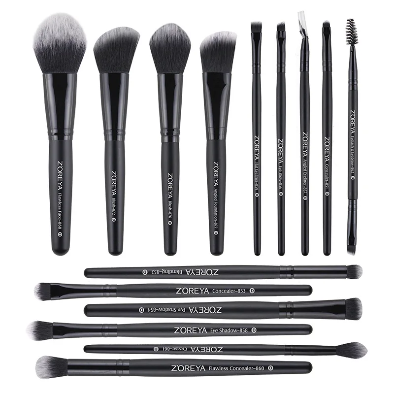 Natural 15pcs Black Color Makeup Brush Set Private Label Make Up Makeup Brush Package
Natural 15pcs Black Color Makeup Brush Set Private Label Make Up Makeup Brush Package