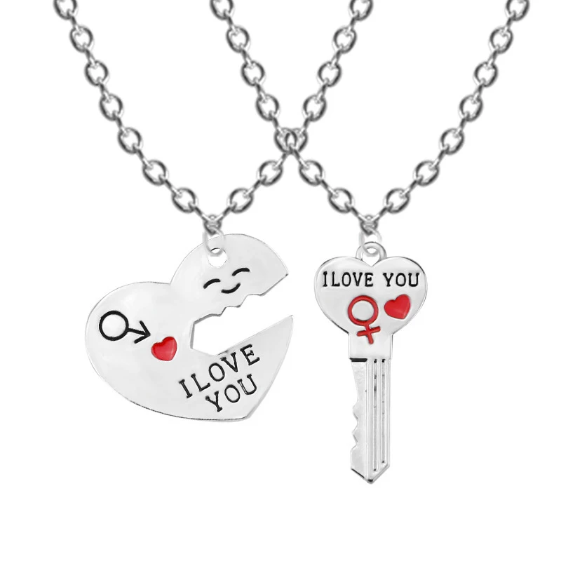 Wholesale Charming I Lover You Letter Heart Charm Key Ring Silver Long Chain Pendant Necklaces Jewelry for Women Girls
Wholesale Charming I Lover You Letter Heart Charm Key Ring Silver Long Chain Pendant Necklaces Jewelry for Women Girls