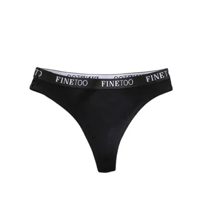 Beautiful waist logo black white cotton ladies underwear thongs for women Threaded pants
Beautiful waist logo black white cotton ladies underwear thongs for women Threaded pants