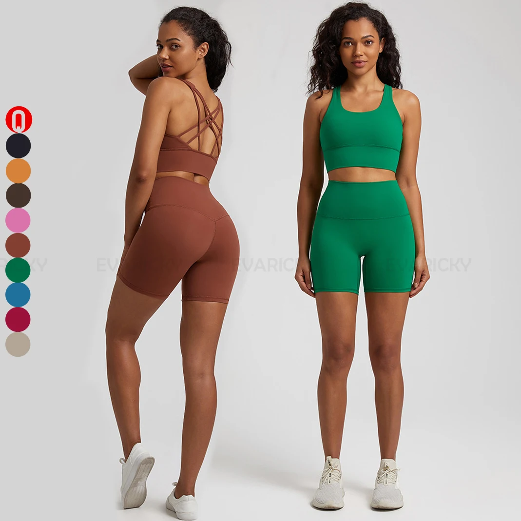 Spring Women Sets Two Piece Running Biker Gym Shorts And Cross Back High Impact Sports Bra 2 Piece Short Set Women 
Spring Women Sets Two Piece Running Biker Gym Shorts And Cross Back High Impact Sports Bra 2 Piece Short Set Women
