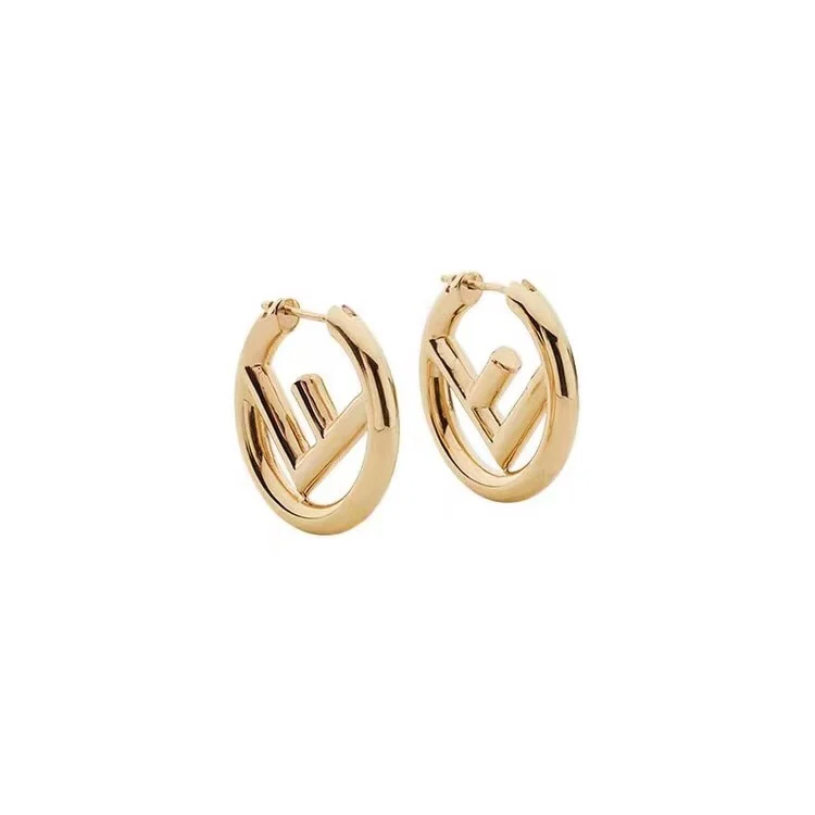 MAI Luxury Hoop Earrings FF Earrings Gold Plated 
MAI Luxury Hoop Earrings FF Earrings Gold Plated