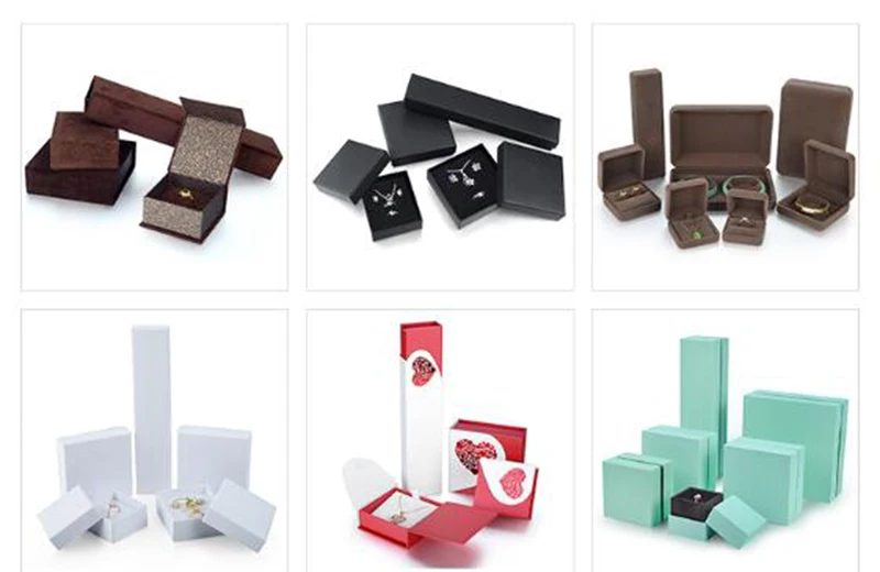 necklace packaging Elegant Paper gift box with ribbon for jewelry packaging