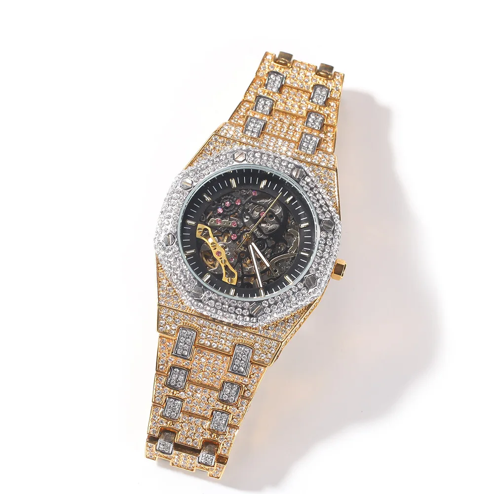 Full Diamond Automatic Chronograph Stainless Steel Watch Gold Luxury Diamond Wrist Watches Hip Hop, Gold,silver,black&silver,gold&silver
Full Diamond Automatic Chronograph Stainless Steel Watch Gold Luxury Diamond Wrist Watches Hip Hop, Gold,silver,black&silver,gold&silver