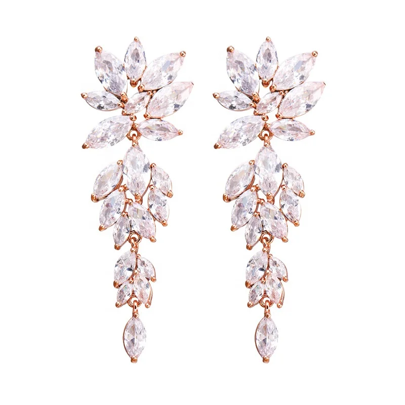 Luxury Bridal Jewelry Rose Gold Long Drop Cubic Zirconia Earrings Bling CZ Wedding Earrings 2021 New, Gold and silver
Luxury Bridal Jewelry Rose Gold Long Drop Cubic Zirconia Earrings Bling CZ Wedding Earrings 2021 New, Gold and silver