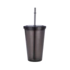 Classic Candy Insulated Tumbler Cup with Lid Reusable Straw 16oz Double Walled Plastic Custom Printing Cups