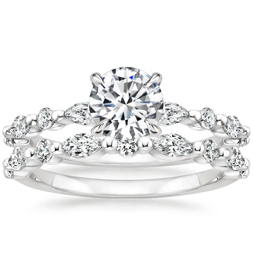 Fashion Lover Gift Jewelry Four Prong Versailles Ring D/VVS1 Moissanite Diamond 14K White Gold Ring Engagement Rings Set
Fashion Lover Gift Jewelry Four Prong Versailles Ring D/VVS1 Moissanite Diamond 14K White Gold Ring Engagement Rings Set