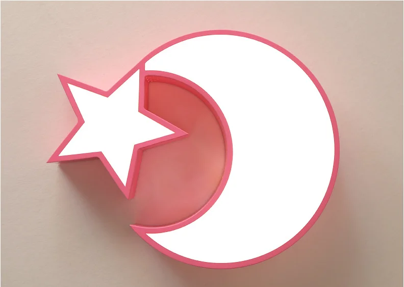 Elegant Kids Boys Girls Bedroom Ceiling Lamp Creative Cartoon Star Moon Shape Kindergarten Led Ceiling Lights
