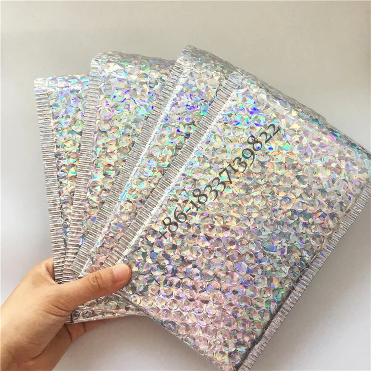 Custom packing eyelash bubble bag holographic bubble envelope shipping bag, Natural black mink eyelashes
Custom packing eyelash bubble bag holographic bubble envelope shipping bag, Natural black mink eyelashes