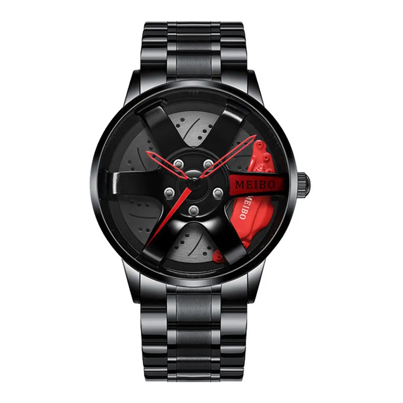 Cheap fully automatic movement watch men's vacuum plated wheel style quartz watch, 4 colors
Cheap fully automatic movement watch men's vacuum plated wheel style quartz watch, 4 colors
