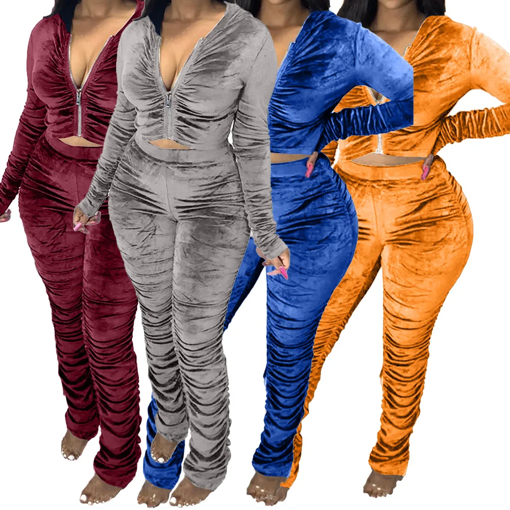 Fashion Crop Top Suit Hooded Sportswear Pullover+Leggings Velvet Women Sweatsuit 2 Piece Set Tracksuit Womens Velours Tracksuit, Plus size women clothing fall 2020
Fashion Crop Top Suit Hooded Sportswear Pullover+Leggings Velvet Women Sweatsuit 2 Piece Set Tracksuit Womens Velours Tracksuit, Plus size women clothing fall 2020