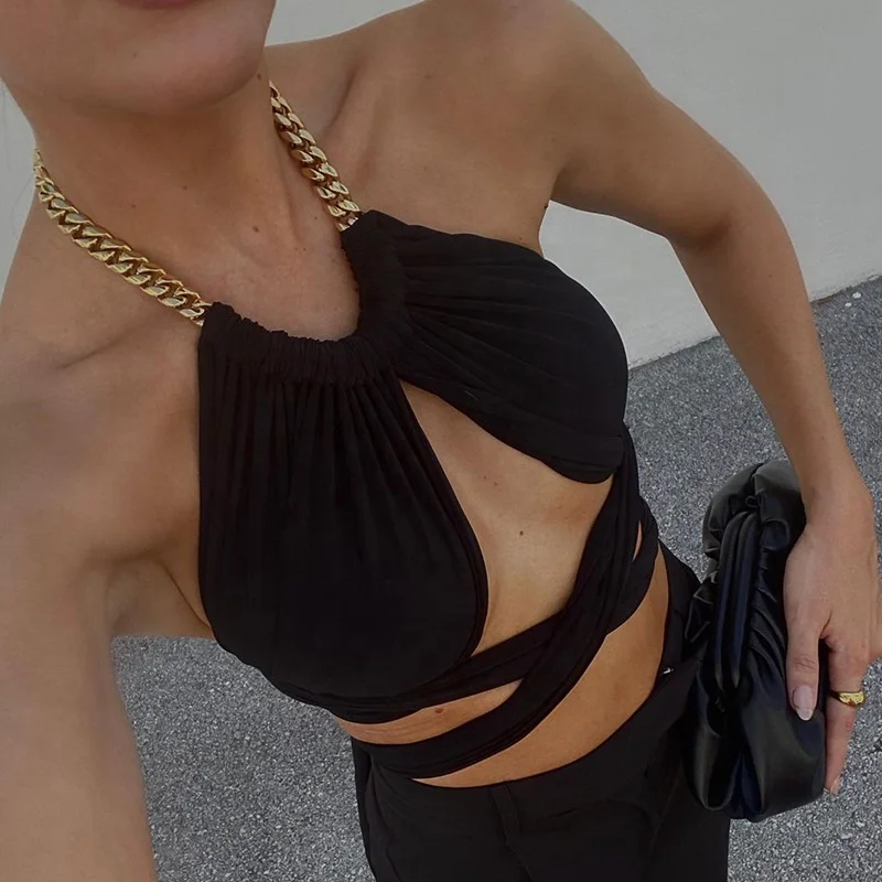2021 Fashion Summer Sexy Halter Neck Bra Belt Bottom Vest Black Off Shoulder Sleeveless Crop Tank Tops
2021 Fashion Summer Sexy Halter Neck Bra Belt Bottom Vest Black Off Shoulder Sleeveless Crop Tank Tops