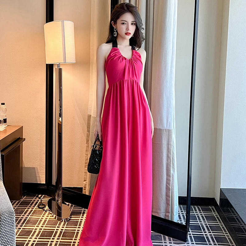 ZYHT 10700 Fast Shipping Summer Romper Overalls Red Wide Leg Women Halter Jumpsuits Sleeveless Loose Casual Jumpsuit
ZYHT 10700 Fast Shipping Summer Romper Overalls Red Wide Leg Women Halter Jumpsuits Sleeveless Loose Casual Jumpsuit
