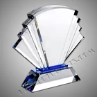 New custom high quality and cheap price colored crystal award trophy -CCA035