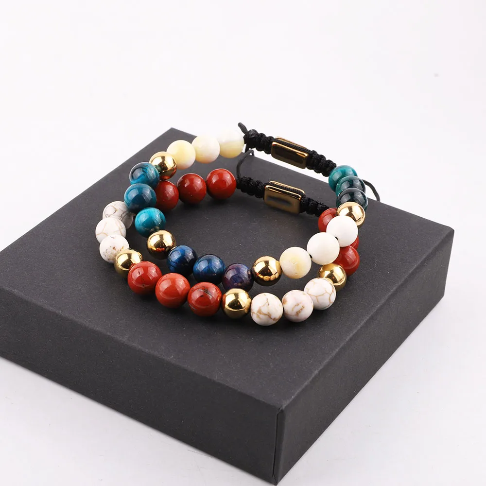 Classic Design Natural Stone Beads Handmade Stainless Steel Beaded Macrame Bracelet For Men Women JBS12378
Classic Design Natural Stone Beads Handmade Stainless Steel Beaded Macrame Bracelet For Men Women JBS12378