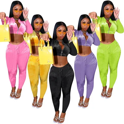 Women Sportswear Zipper 2 Two Piece Pant Set Long Sleeve Crop Top And Jogger Pants Long Sleeve Track Suit, Yellow,black,purple,pink,green
Women Sportswear Zipper 2 Two Piece Pant Set Long Sleeve Crop Top And Jogger Pants Long Sleeve Track Suit, Yellow,black,purple,pink,green