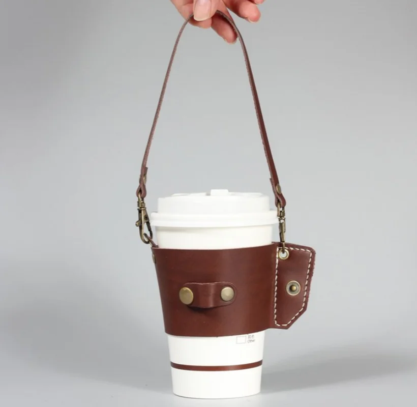 Portable PU Leather Beverage Cup Holder Cup Bag Coffee Cup Sleeve With Leather handle for Starbucks, Black, beige,sky blue
Portable PU Leather Beverage Cup Holder Cup Bag Coffee Cup Sleeve With Leather handle for Starbucks, Black, beige,sky blue