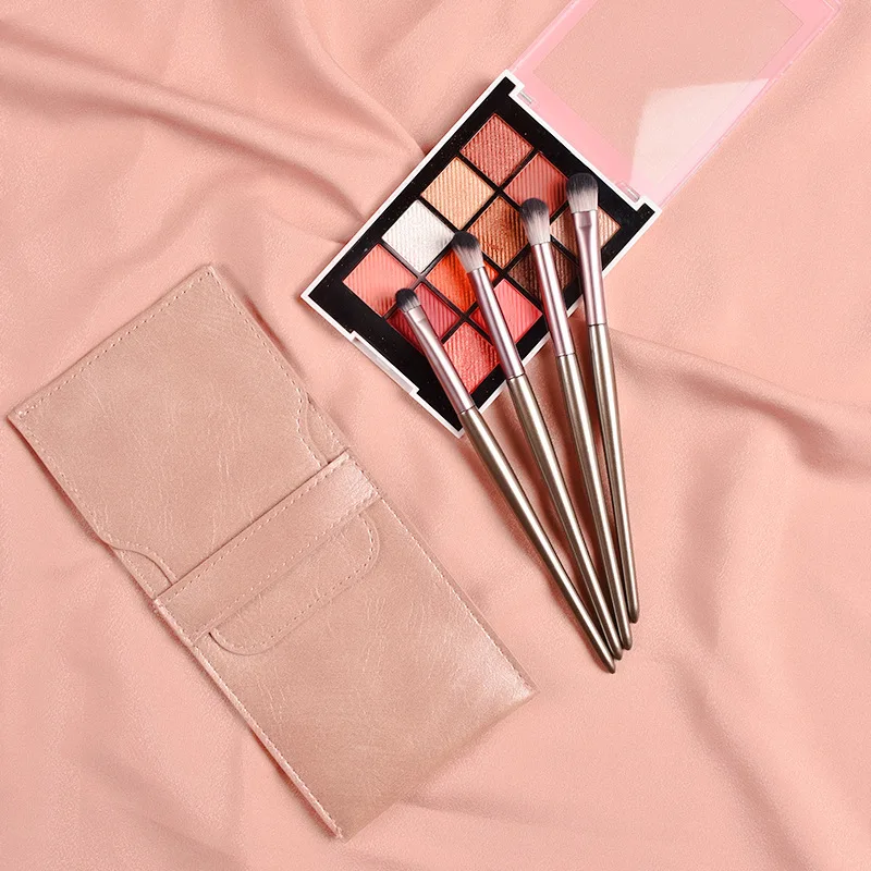 Professional 4pcs Eyeshadow Brush Set Eyeliner Eye Shadow Makeup Brushes With Pu Cover, Rose gold,silver,green,blue
Professional 4pcs Eyeshadow Brush Set Eyeliner Eye Shadow Makeup Brushes With Pu Cover, Rose gold,silver,green,blue