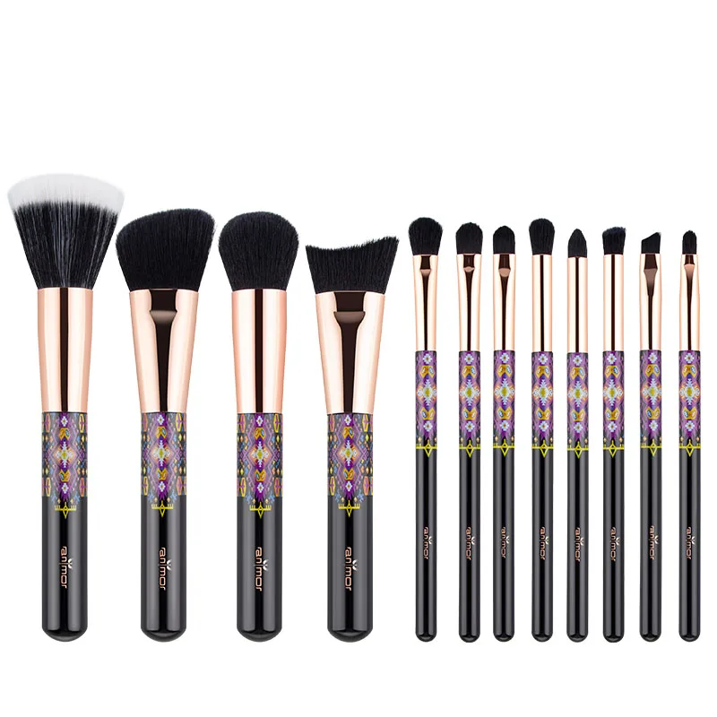 Anmor 12 Pcs Makeup Brush Set High Quality Copper Synthetic Hair Cosmetics Makeup Brushes Including Powder Foundation Brush
Anmor 12 Pcs Makeup Brush Set High Quality Copper Synthetic Hair Cosmetics Makeup Brushes Including Powder Foundation Brush