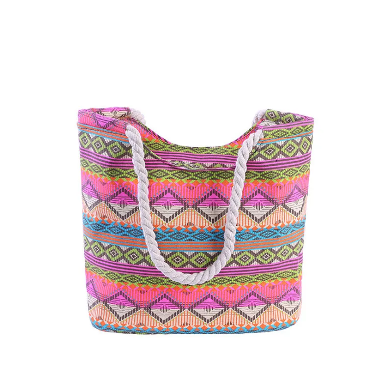 Women Handbag Fashional Zipper Women Monogrammed Bohemia Geometric Canvas Beach Tote, As picture show
Women Handbag Fashional Zipper Women Monogrammed Bohemia Geometric Canvas Beach Tote, As picture show