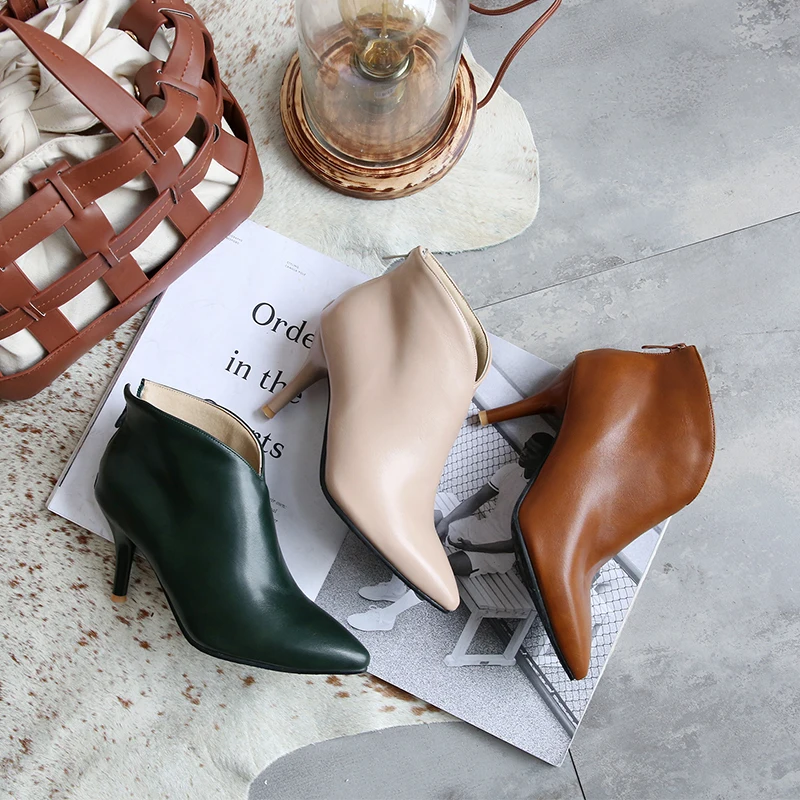 Winter Pointed Toe Ankle Boots Short Boots Kitten High Heel Fashion Women's Shoes, Black/yellow/green/ecru
Winter Pointed Toe Ankle Boots Short Boots Kitten High Heel Fashion Women's Shoes, Black/yellow/green/ecru