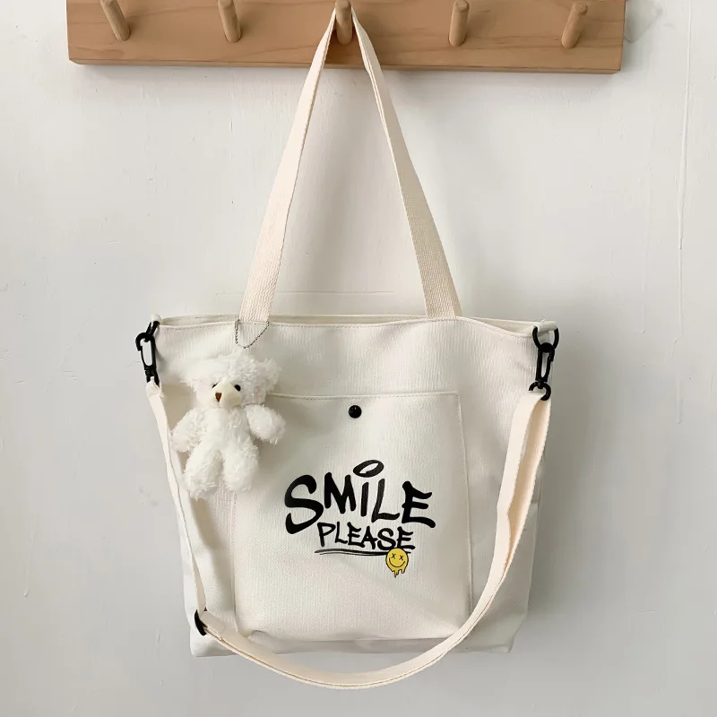 Hot sale Cotton tote Canvas Shoulder Bag Multi-function cotton backpack bag for high school girls with custom logo, White
Hot sale Cotton tote Canvas Shoulder Bag Multi-function cotton backpack bag for high school girls with custom logo, White