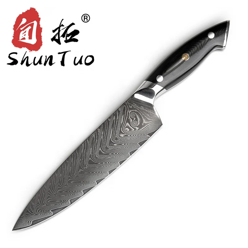 Top quality 8 inch professional Japanese vg10 rivet handle Damascus Kitchen chef Knife, Customized color
Top quality 8 inch professional Japanese vg10 rivet handle Damascus Kitchen chef Knife, Customized color