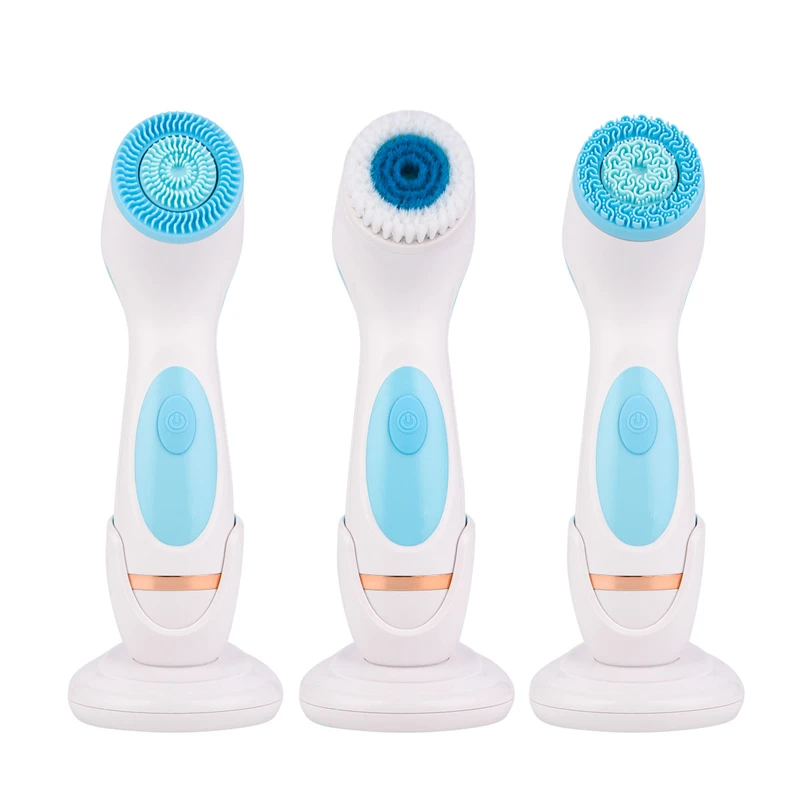 3 In 1 Electric Facial Cleansing Brush Silicone Rotating Face Brush Deep Cleaning Skin Exfoliation Waterproof Facial Massager, White
3 In 1 Electric Facial Cleansing Brush Silicone Rotating Face Brush Deep Cleaning Skin Exfoliation Waterproof Facial Massager, White