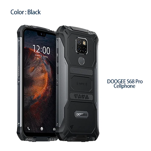

Good Waterproof DOOGEE S68 Pro Rugged Phone Wireless Charge NFC 6300mAh 12V2A Charge 5.9 inch FHD+ Helio P70 Octa Core 6GB 128GB