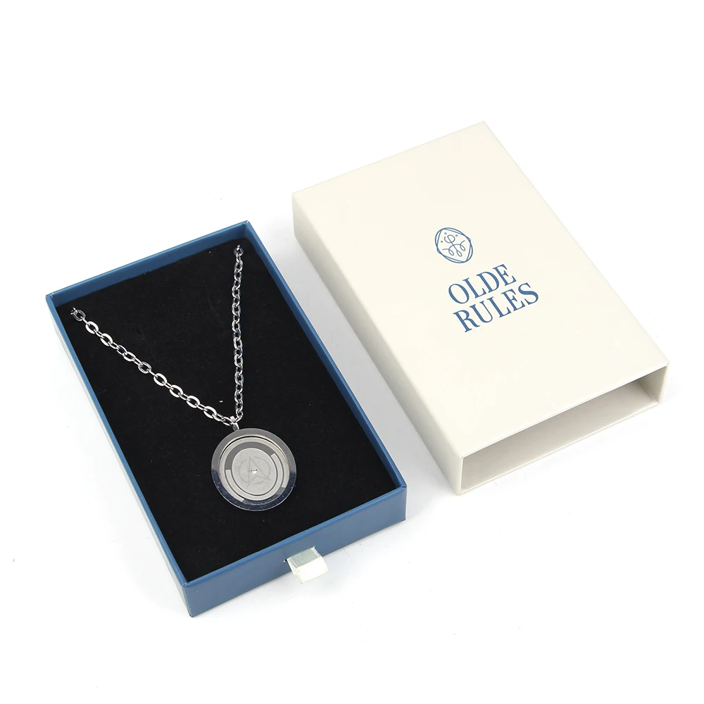 logo jewelry chain diamond unique cardboard gift velvet necklace