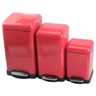 Waste garbage can pedal recycling stainless trash metal dust steel recycle bins